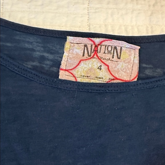 Nation by Jen Mencha sz Large  like new Shirt soft cotton 3/4 sleeve - Picture 3 of 6